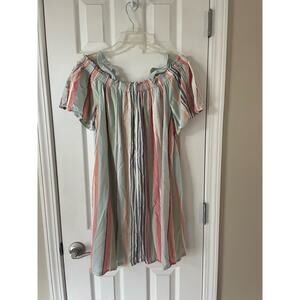 Payton and Parker Striped Off Shoulder Dress, $25, Size L, B52